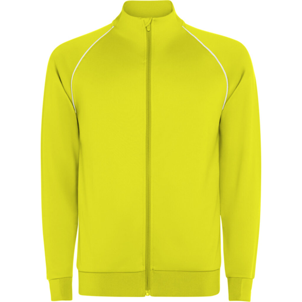 Спортивний світшот з високою горловиною, рукавами реглан та передньою застібкою-блискавкою флуор жовтий  розмір 2XL - CQ043705221- Фото №1