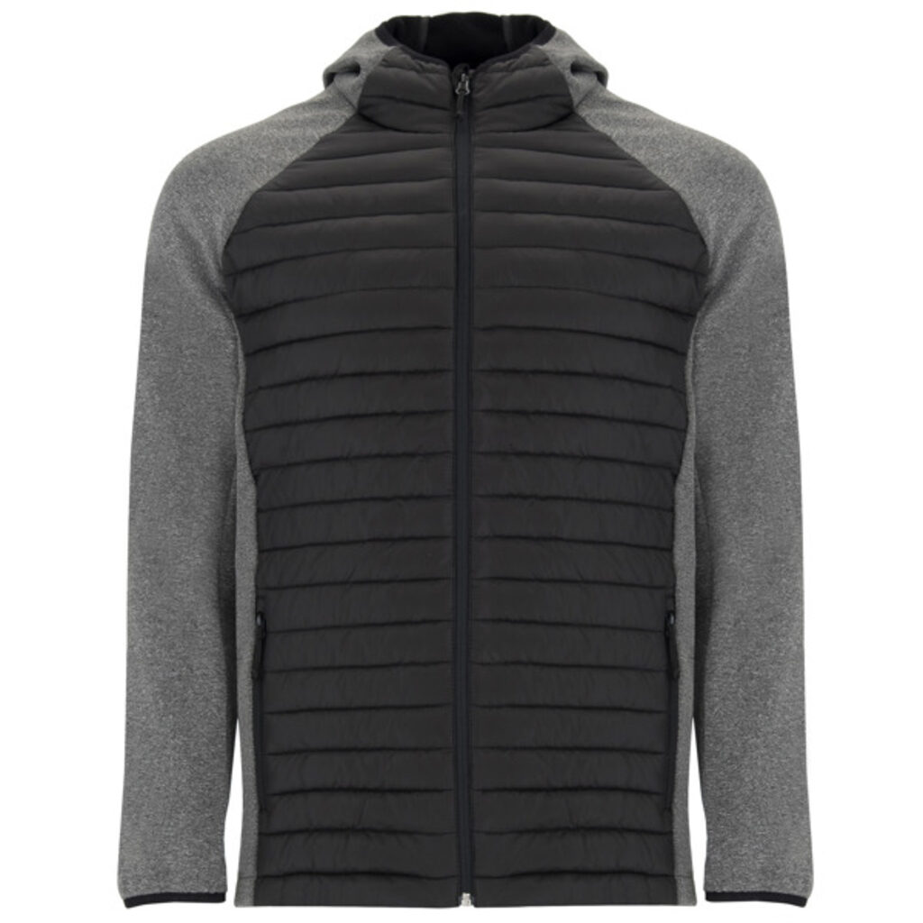 MINSK Куртка мужская комбинированная из двух тканей: heather black, black  размер L - CQ11200302243- Фото №1