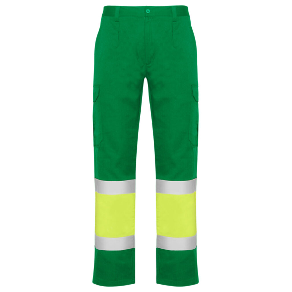 Літні штани підвищеної видимості з кількома кишенями garden green, fluor yellow  розмір 38 - HV93005552221- Фото №1