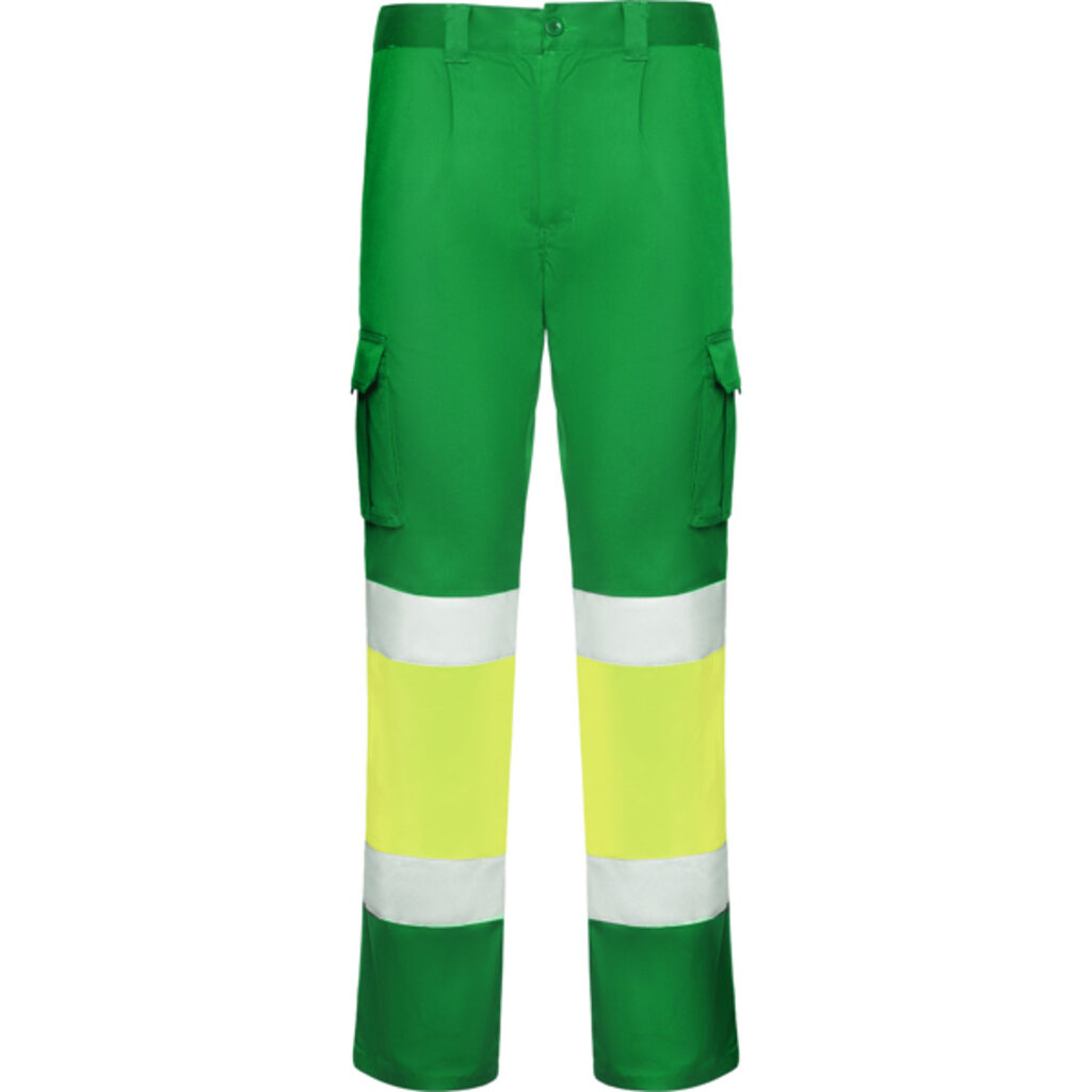 Светоотражающие удлиненные брюки с несколькими карманами garden green, fluor yellow  размер 50 - HV93126152221- Фото №1