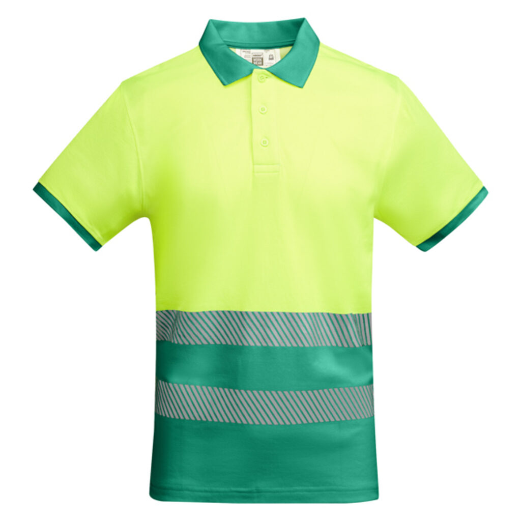 Чоловіча сорочка поло підвищеної видимості garden green, fluor yellow  розмір S - HV93180152221- Фото №1