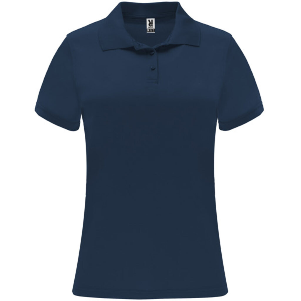 MONZHA WOMAN Жіноче поло з коротким рукавом темно-синій  розмір XL - PO04100455- Фото №1