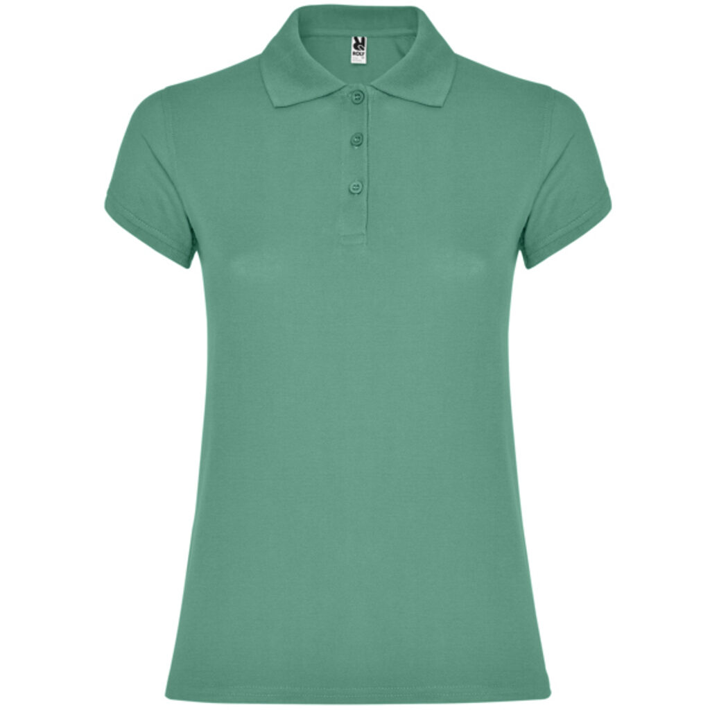 Жіноча футболка поло з короткими рукавами dark mint  розмір XL - PO663404164- Фото №1