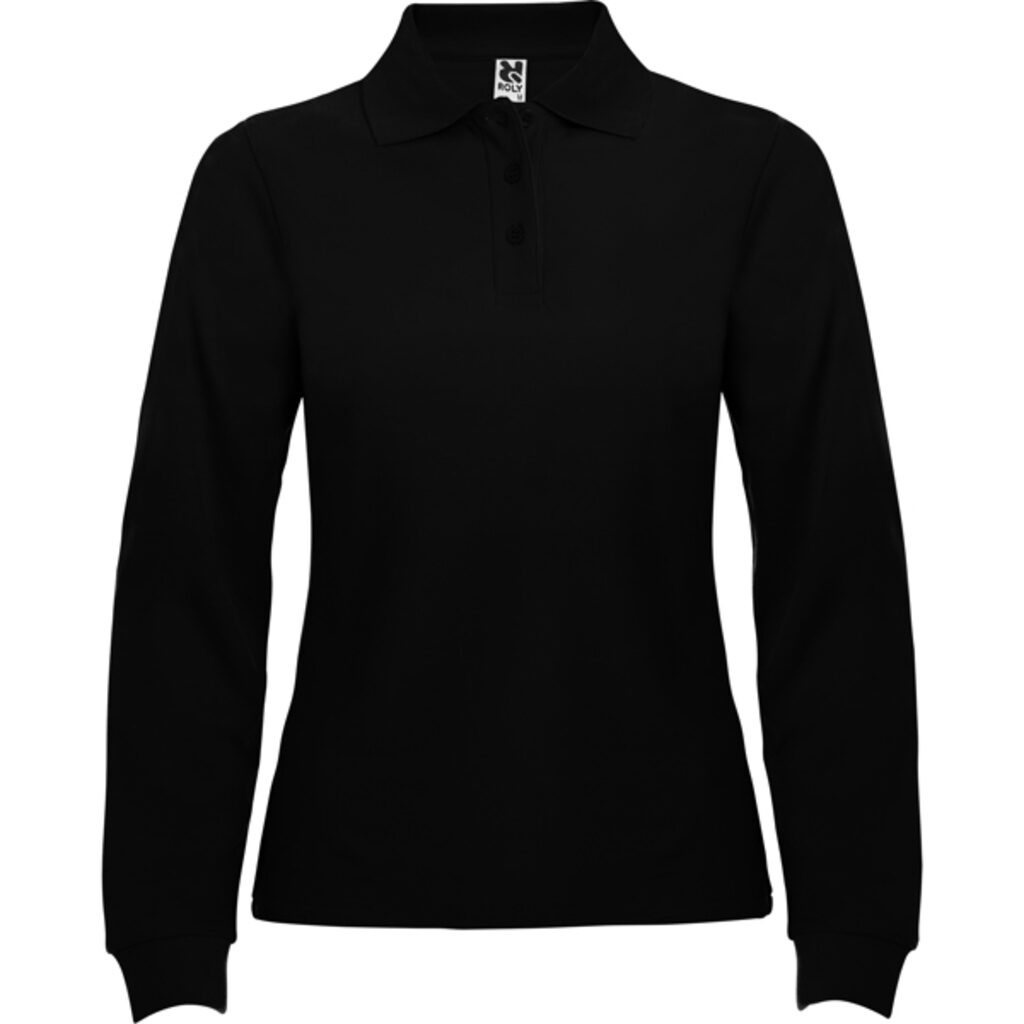 ESTRELLA WOMAN L/S Сорочка-поло з довгим рукавом чорний  розмір 2XL - PO66360502- Фото №1