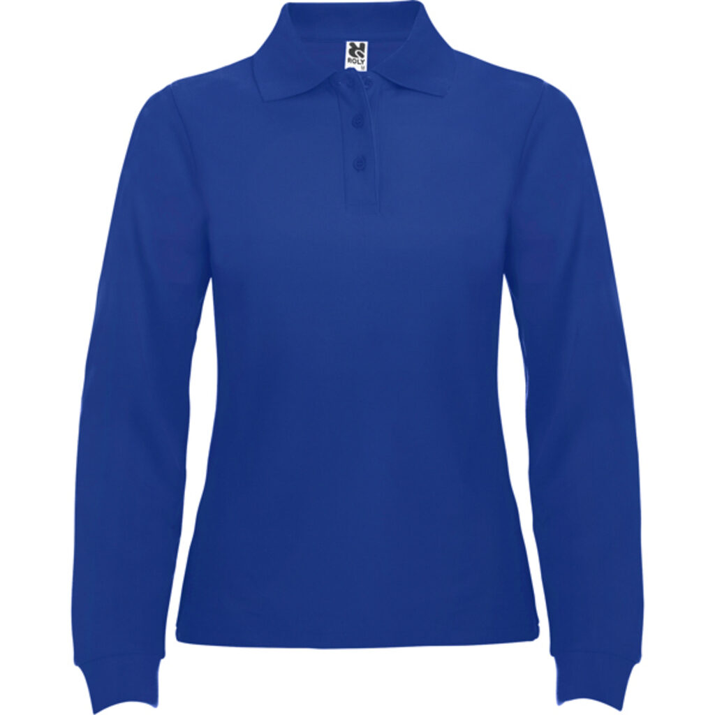 ESTRELLA WOMAN L/S Приталенное поло (slim fit) с длинным рукавом королевский синий  размер L - PO66360305- Фото №1