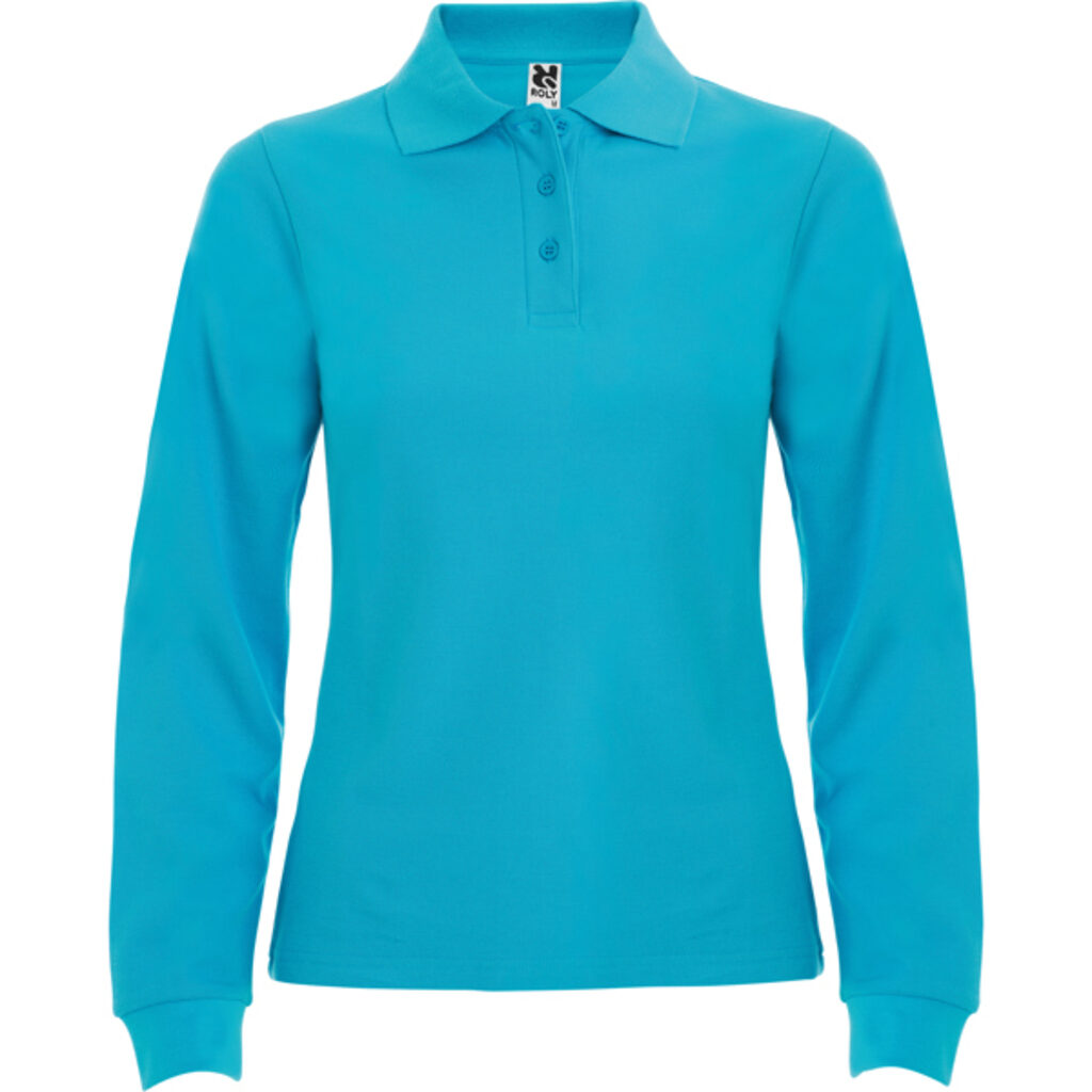ESTRELLA WOMAN L/S Сорочка-поло з довгим рукавом бірюзовий  розмір S - PO66360112- Фото №1