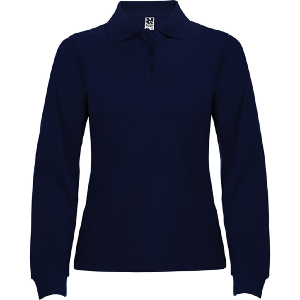 ESTRELLA WOMAN L/S Сорочка-поло з довгим рукавом темно-синій  розмір S - PO66360155- Фото №1
