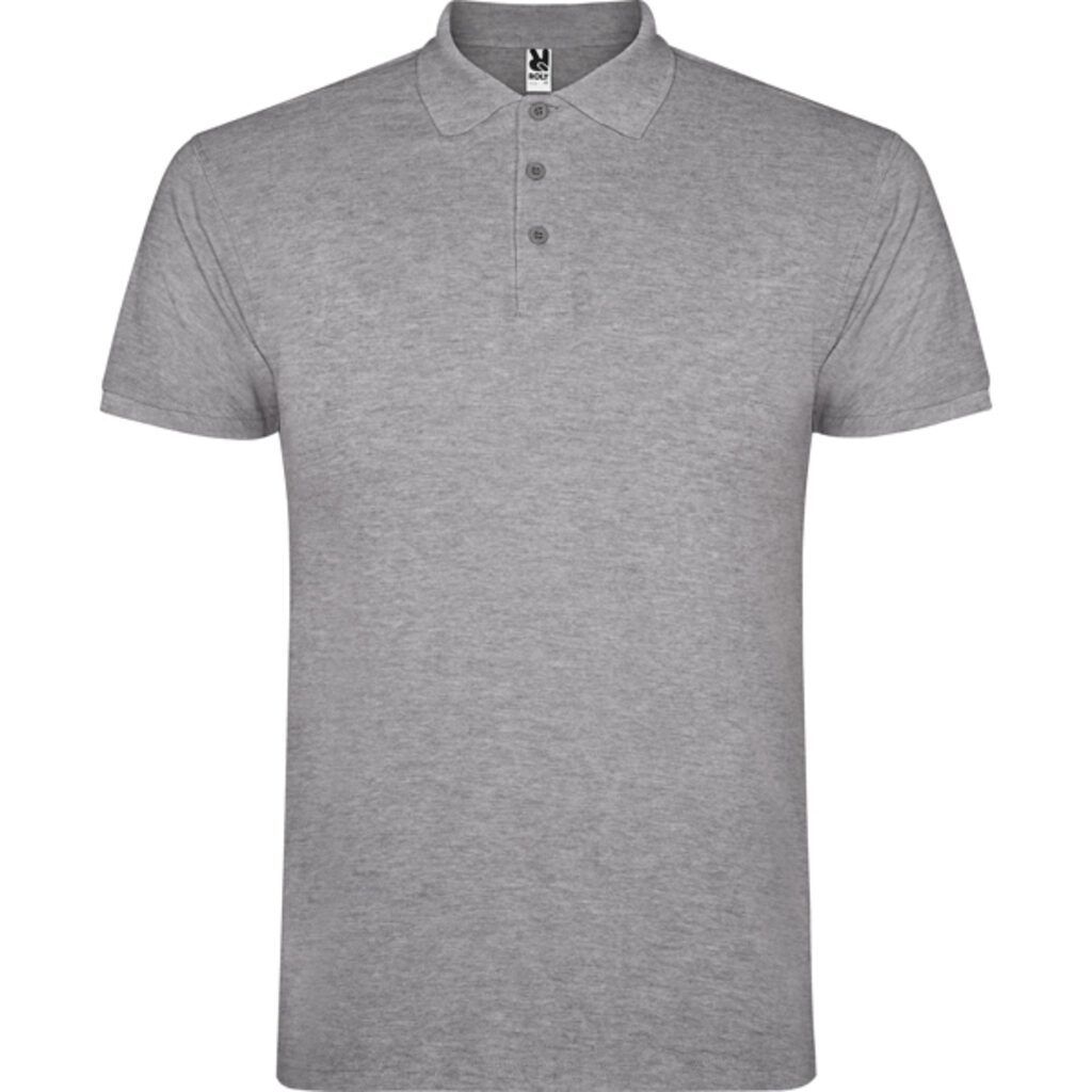 STAR Мужская футболка-поло с коротким рукавом серый  размер M - PO66380258- Фото №1