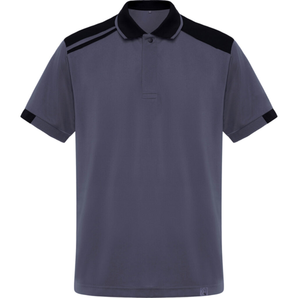 Рубашка&middot;поло с коротким рукавом в двухцветной комбинации свинцовый, черный  размер S - PO8410012302- Фото №1