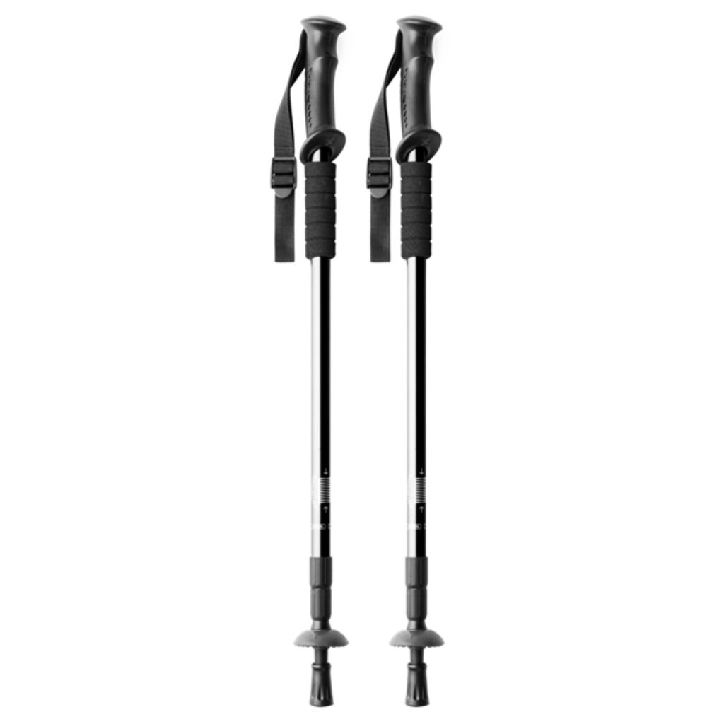 Складные треккинговые палки из алюминия с амортизацией черный - CP7095S102- Фото №1