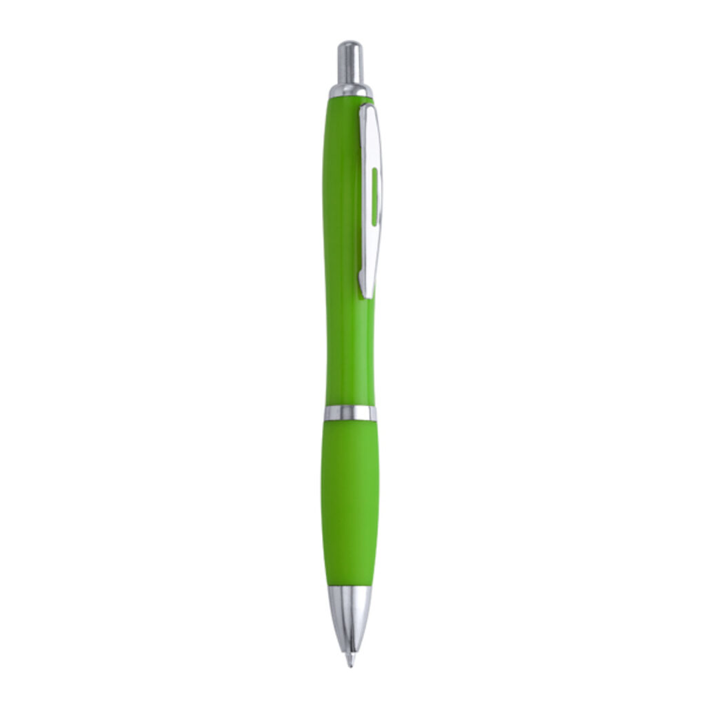 Ручка з натискним механізмом в корпусі з ABS з м'якою накладкою зелений оазис - HW8009S1114- Фото №1