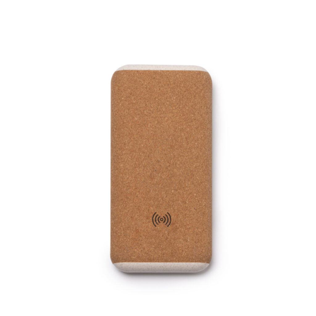 Power Bank со структурой из пробки и пшеничного волокна бежевый - PB1255S129- Фото №1