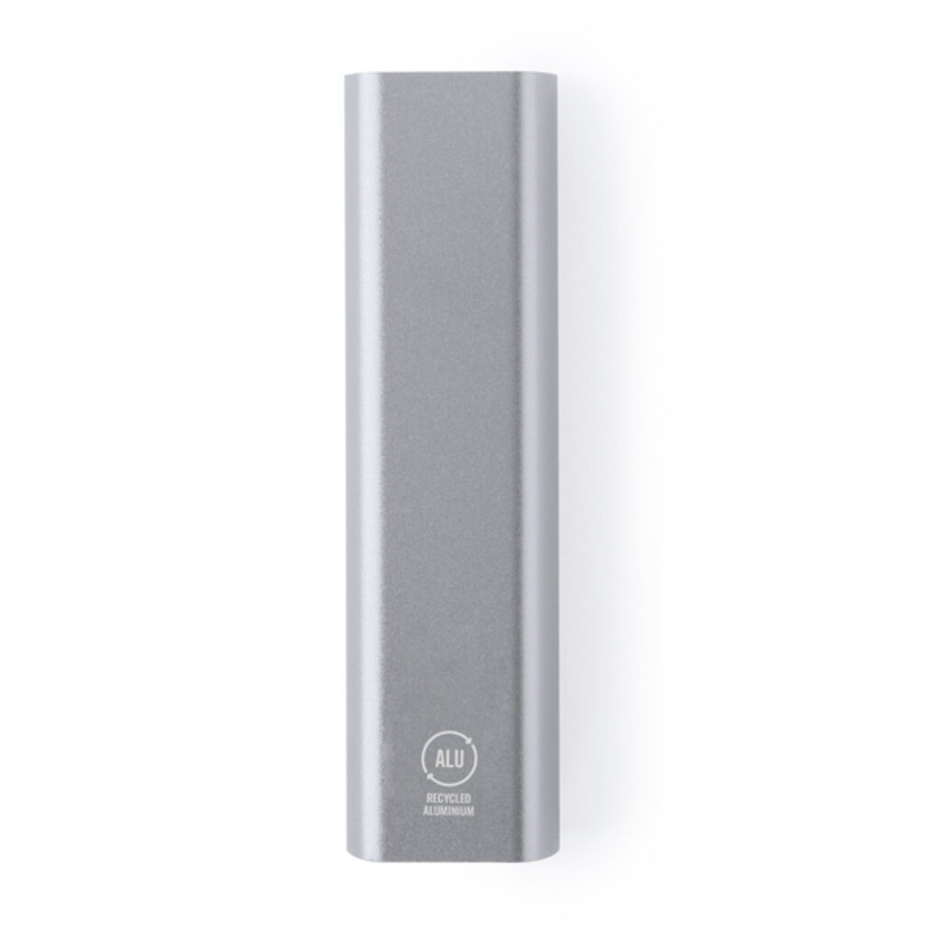 Power Bank з переробленого алюмінію срібний - PB1288S1251- Фото №1