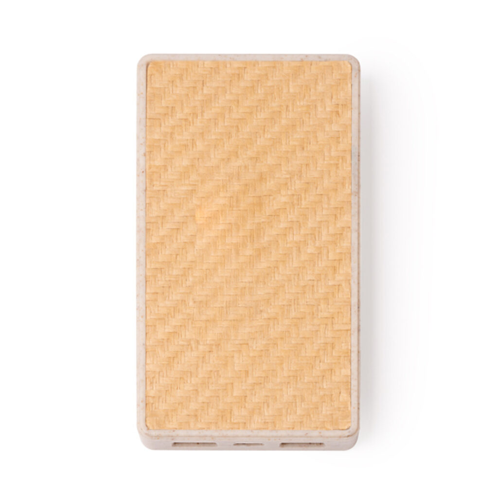 Power bank із корпусу з пшеничного волокна та основи з натурального волокна бежевий - PB1490S129- Фото №1