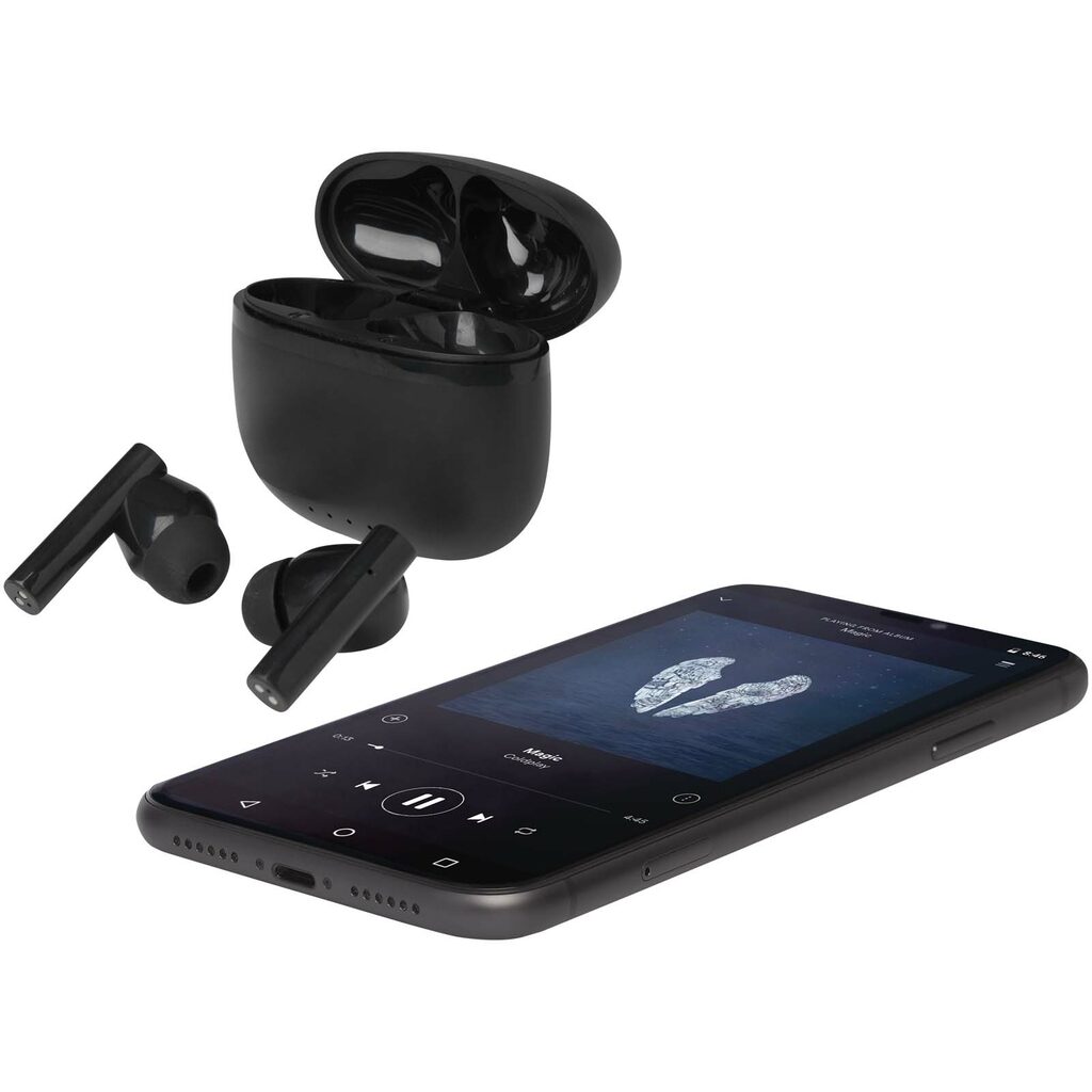 Alterf гарнитура True Wireless Bluetooth® из переработанной пластмассы с силиконовыми амбушюрами сплошной черный - 12448290- Фото №7 Alterf гарнитура True Wireless Bluetooth® из переработанной пластмассы с силиконовыми амбушюрами сплошной черный - 12448290- Фото №7