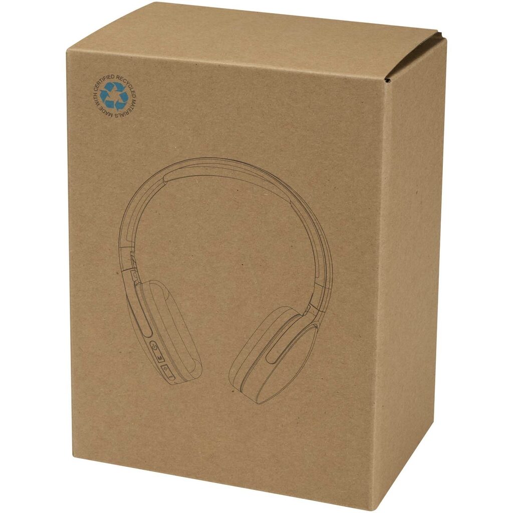 Ancha беспроводная Bluetooth®-гарнитура с накладными наушниками из переработанной пластмассы сплошной черный - 12448390- Фото №2 Ancha беспроводная Bluetooth®-гарнитура с накладными наушниками из переработанной пластмассы сплошной черный - 12448390- Фото №2