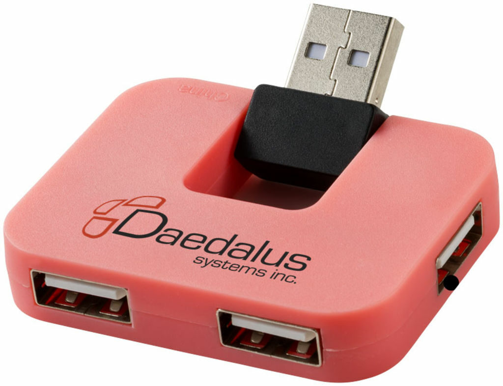 Хаб USB Gaia рожевий - 12359804- Фото №3 Хаб USB Gaia рожевий - 12359804- Фото №3
