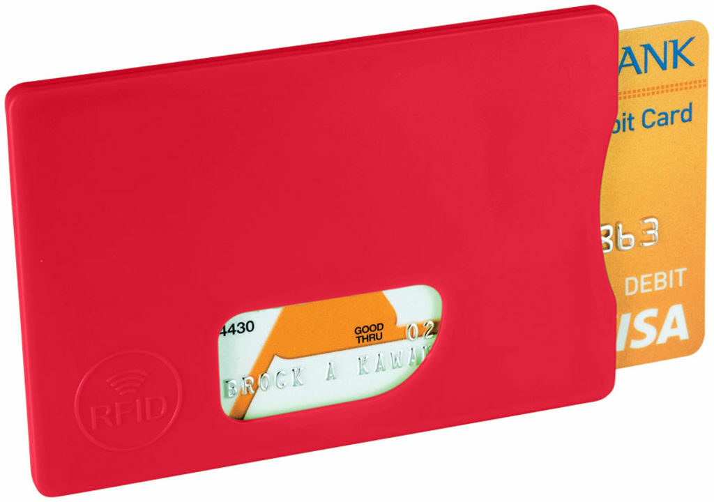 Захисний RFID чохол для кредитних карт червоний - 13422603- Фото №1