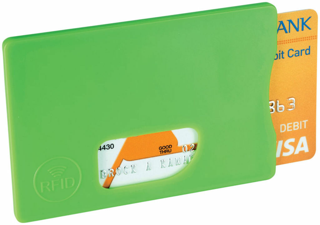 Захисний RFID чохол для кредитних карт лайм - 13422604- Фото №1