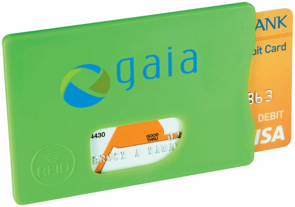 Захисний RFID чохол для кредитних карт лайм - 13422604- Фото №2